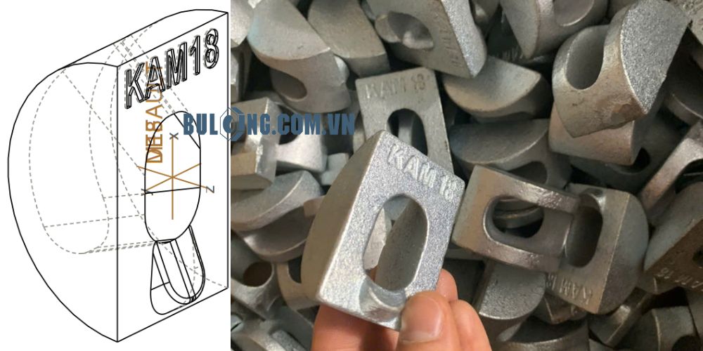 kích thước long đền móng ngựa M18